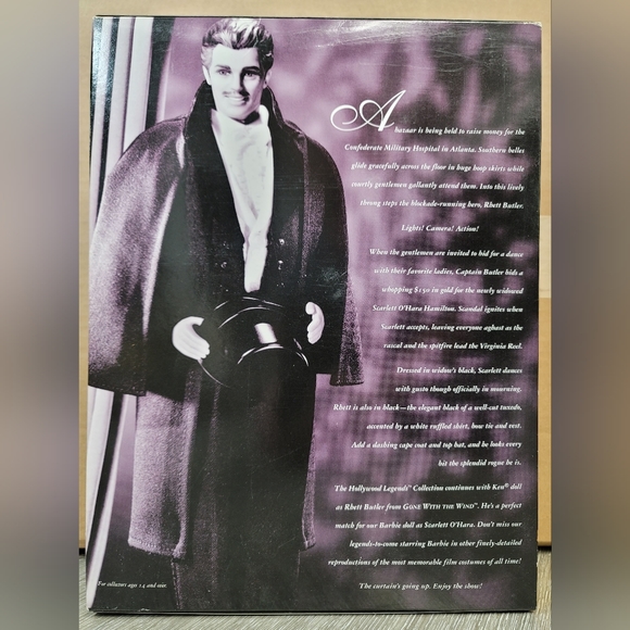 1994 Ken As Rhett Butler Gone With The Wind Barbie #12741 - Picture 5 of 10